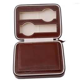 Storage Bags Watch Box Organizer Watches Display Case Paper Jam Artificial Leather Tray Zippere Travel Jewelry