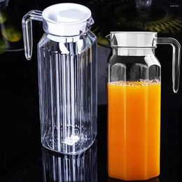 Hip Flasks Plastic Water Juice JUG Pitcher Transparent Bottle For Storing Fresh Juices And Drinks Kitchen Fridge Drink Storage Pot