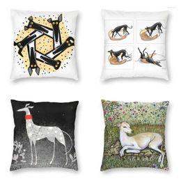 Pillow Funny Cartoon Greyhound Cover 45x45 Home Decor Sofa Bed Animal Whippet Dog Throw Case For Living Room Decoration