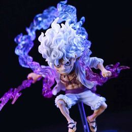 Action Toy Figures One Piece Luffy Gear 5 Anime Figure PVC 10cm Sun God Nika Monkey D. Luffy Statue Doll Collectible Model Figurine Toys Y240514