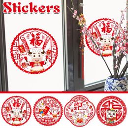 Wall Stickers Chinese Year Zodiac Festive Window Cabinet Decoration Home Sticker Shopping Mall Party