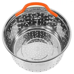 Double Boilers Vegetable Stainless Steel Rice Steamer Mesh Strainer Cooker Steaming Rack Silicone Basket
