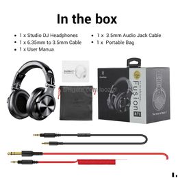 Headphones Earphones A71 Wired Over Ear Headphone With Mic Studio Dj Professional Monitor Recording Mixing Headset For Gaming Drop Dhyxj