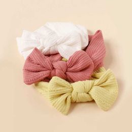 Hair Accessories Soft Baby Bow Headband for Girls Elastic Stripe Hairbands Solid Colour Bowknot Newborn Infant Wide Turban Kids Hair Accessories