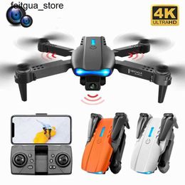 Drones K3 E99 Pro Mini Drone HD Camera WIFI FPV Drone Three sided Protection Fixed Height Professional Foldable RC Four Helicopter S24513
