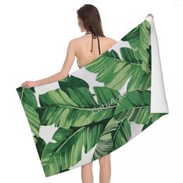 Towel Tropical Banana Leaves 80x130cm Bath Soft For School Birthday Gift