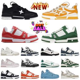 Authentic OG Original Skate Overlays Virgil V Designer Dress Shoes Luxury Low Calfskin Leather Trainers Platform White Black Green Beige Outdoor Sports Sneakers