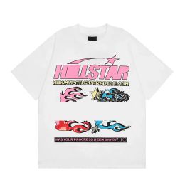 Hellstart Shirt Luxury Men's Tshirt Fashion Original Original Hip Hop Tees Cotton Top Quality Graphic T Shirt Classic Vintage Tshirt Summer Men Clothes 209