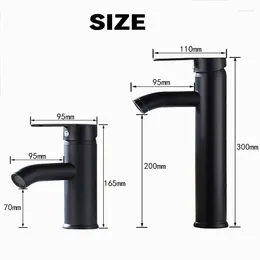 Bathroom Sink Faucets Black Faucet Brass Basin Lavatory Tap Cold Mixer Deck Mounted Single Hole Fauce