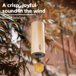 Decorative Figurines Handmade Bamboo Wind Chimes Japanese Chord Music Outdoor Garden Yard Home Decor Sound Healing Yoga Meditation Clock