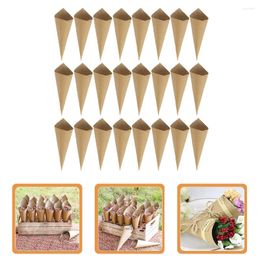 Party Decoration 120 Pcs Wood Table Decorations Petal Cones For Wedding Kraft Paper Covers Women Confetti Cell