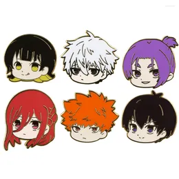 Brooches Japanese Anime Football Theme Lapel Pins For Backpack Cute Hard Enamel Pin Clothing Manga Badges Jewelry Decoration