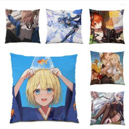 Pillow Anime Pattern Decorative Cover 45x45 S Covers Stylish Nordic Velvet Fabric Polyester Linen Decoration Home E0869