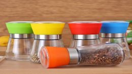 Salt and Pepper mill grinder Glass Pepper grinder Shaker Spice Salt Container Condiment Jar Holder grinding bottles CNY7547928399