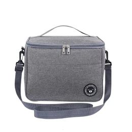 Portable Lunch Bag Food Thermal Box Durable Waterproof Office Cooler Lunchbox With Shoulder Strap Insulated Case 240511