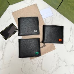 New Fashion mens wallet card holder designer black leather short wallet Women designer wallet credit cardholder Luxury pocket organizer coin purses with Gift Box