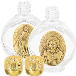 Vases 2 Pcs Mini Plastic Containers Holy Water Bottle Small Bottles Decorations Glass Travel