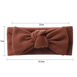 Hair Accessories Baby Bow Headband Thick Ribbed Solid Headwrap Autumn Winter Knot Knitted Hair Bands Newborn Boy Girl DIY Hair Accessories