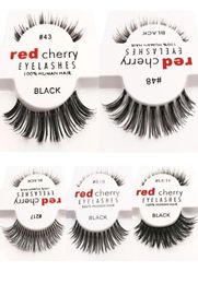12pcslot 10 styles RED CHERRY False Eyelashes Fake Eye Lashes New Package long Makeup Beauty Tools Eyelash Extension3144581