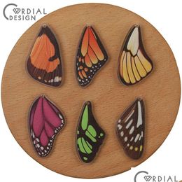 Pendant Necklaces Cordial Design 100Pcs Diy/Jewelry Accessories/Mti Shapes/Earrings Pendant/Wings Shape/Hand Made/Jewelry Findings Dro Dhiin