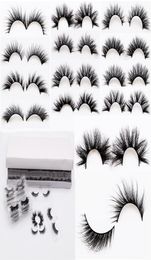 100 Real 3D Mink Hair Lashes Whole Bevel Style False Eyelashes Natural Cross Thick Dramatic Long Fluffy Eyelash Extension Vol1278782