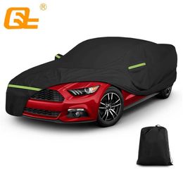 Car Covers Car Covers For Ford Mustang Outdoor Waterproof Full All Weather Windproof Heavy Duty Protection Compatible Shelby/Cobra/Bullitt T240509