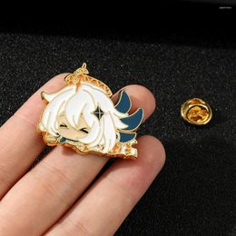 Brooches Game Genshin Impact Brooch Cute Pins Mini Character Enamel Lapel For Man Women Chic Hat Badge Jewelry Accessories