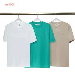 2024Summer designer high quality double yarn pure cotton fabric round neck 3D printed letter emment short-sleeve T-shirt mens shirt garment haikyuu s-2xl yy