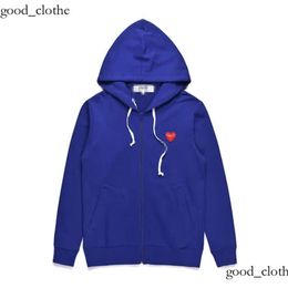 cdgs hoodie Men's Hoodies Sweatshirts Designer essentialsclothing Hoodies Com Des Garcons PLAY Sweatshirt Red Heart Zip Up Hoodie Brand Navy Blue cdgs shirt 844