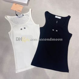 Letters Embroidered Sport Top Women Summer Yoga Tops Quick Drying Gym Wear High Elastic Vests