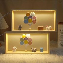 Frames Creative Wooden Po Frame DIY Cute Puppy Night Light Cabinet LED USB Lovely Dog Birthday Present Surprise For Children