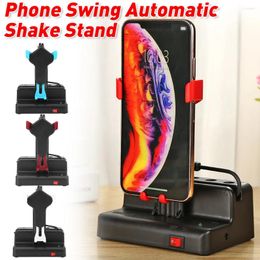 Decorative Plates Phone Swing Automatic Shake Stand Desk Motion Passometer Brush Stepper Safety Wiggler With USB Cable Home Office Table