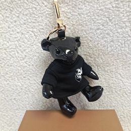 New brand sweater bear keychain ladies cute plaid bear key chain bag pendant couple car key ring birthday party with gift box