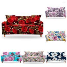 Chair Covers 1Pcs Stretch Sofa Cover Elastic 2/3 Seaters Couch Bezug Slip 3D Digital Flowers For Living Room Home Decoration