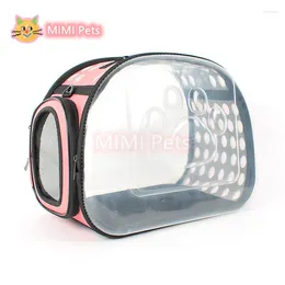 Cat Carriers Pet Bag Out Portable Transparent And Dog Backpack Foldable Four Side Breathable Messenger