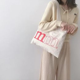 Shoulder Bags Youda Original Design Simple Women's Canvas Bag Fashion Letter Handbag Korean Ladies Shooping Book Commuter