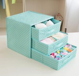 Heightened Drawer Socks Underwear Storage Box Home Mounted Bra Fabric Box Oxford Finishing Box Organizador de ropa interior caja C6585880