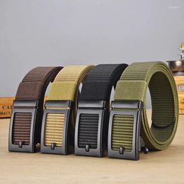 Belts For Men Work Casual 1 3/8inch Wide Quick Release Automatic Slide Buckle Nylon Webbing Waist Gifts Dad