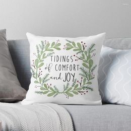 Pillow Tidings Of Comfort And Joy Throw Pillowcases For Pillows Sitting