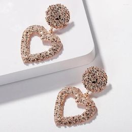 Dangle Earrings Fashion Temperament Paint Geometric Heart Kpop Simple All-match Alloy Women's Trendy Charm Jewellery Wholesale