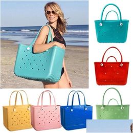 Storage Bags Large Size Rubber Beach Waterproof Sandproof Outdoor Eva Portable Travel Washable Tote Bag For Sports Marketstorage Drop Dhd3K