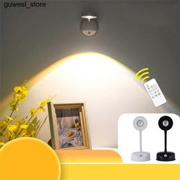 Night Lights USB rechargeable human motion sensor LED spotlight wireless 3-color indoor dimmable night light for art and painting wardrobes S240513