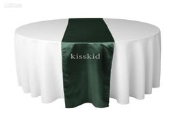 20 Pcs Hunter Green SATIN TABLE RUNNERS 12quot x 108quot Wedding Party Decorations Choose Colour NEW5221290