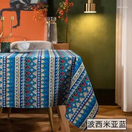 Table Cloth Home Decoration Rectangular Party Wedding Bohemian Style Pattern Colourful Printed