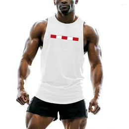 Men's Tank Tops Sports Vest For Men Spring Summer Running Casual Sleeveless Polyester Round Neck Quick Dry Wrest Sweat