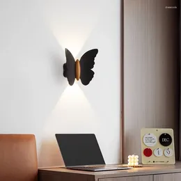 Wall Lamp Nordic Modern Butterfly Shape LED Minimalist Sconces Lights Indoor Lighting Home Decor Bedroom Living Room Kitchen Kid