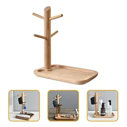 Plates Shelf Decor Jewellery Stand Ring Holder Decorative Necklace Dishes Delicate Rack Wooden Key Tray Multi-function Glass Vanity