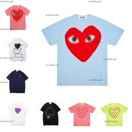 Cdgs Shirt Brand Tshirt Summer Play Designer Mens T-Shirts Play T Shirt Commes Short Sleeve Womens Des Badge Garcons Embroidery Heart Shirt Re Cdgs Hoodie 399