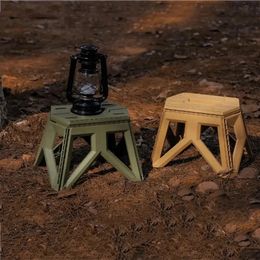 Outdoor Portable Folding Stool Camping Plastic High Loadbearing Handle Mazza 240430