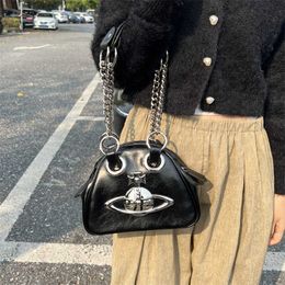 Empr Niche Dowager Saturn Punk Bowling Bag 2024 Chain One Shoulder Crossbody Underarm